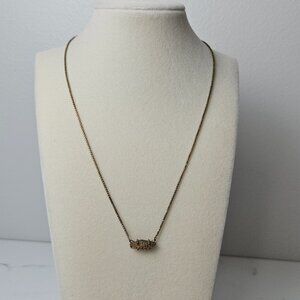 Kendra Scott Bridgete Hematite Brown Drusy Pendant 8" Necklace with Extender